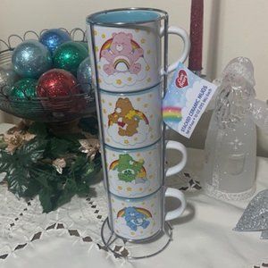 Care Bears Stacked Mugs - Set of 4 - NEW w/Tags